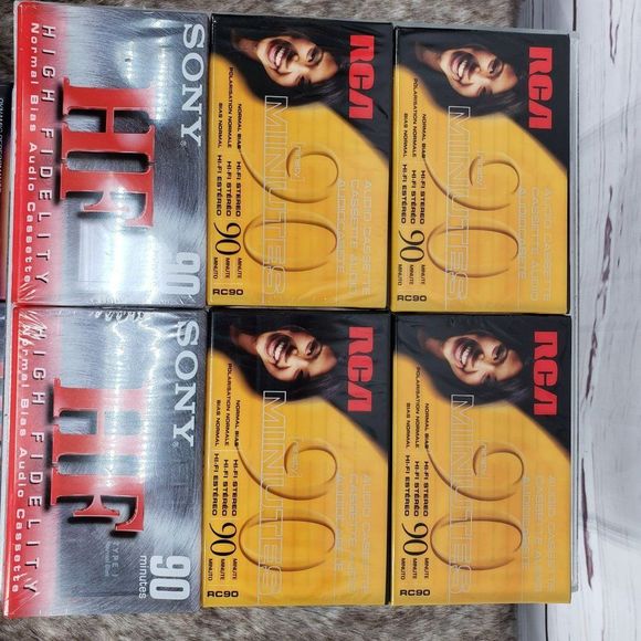 Lot Of 8 Audio Cassette tapes HIGH BIAS Sony, RCA and TDK  90 minutes NEW - Picture 4 of 5
